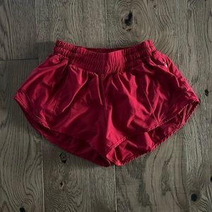 Red Hotty Hot lululemon shorts